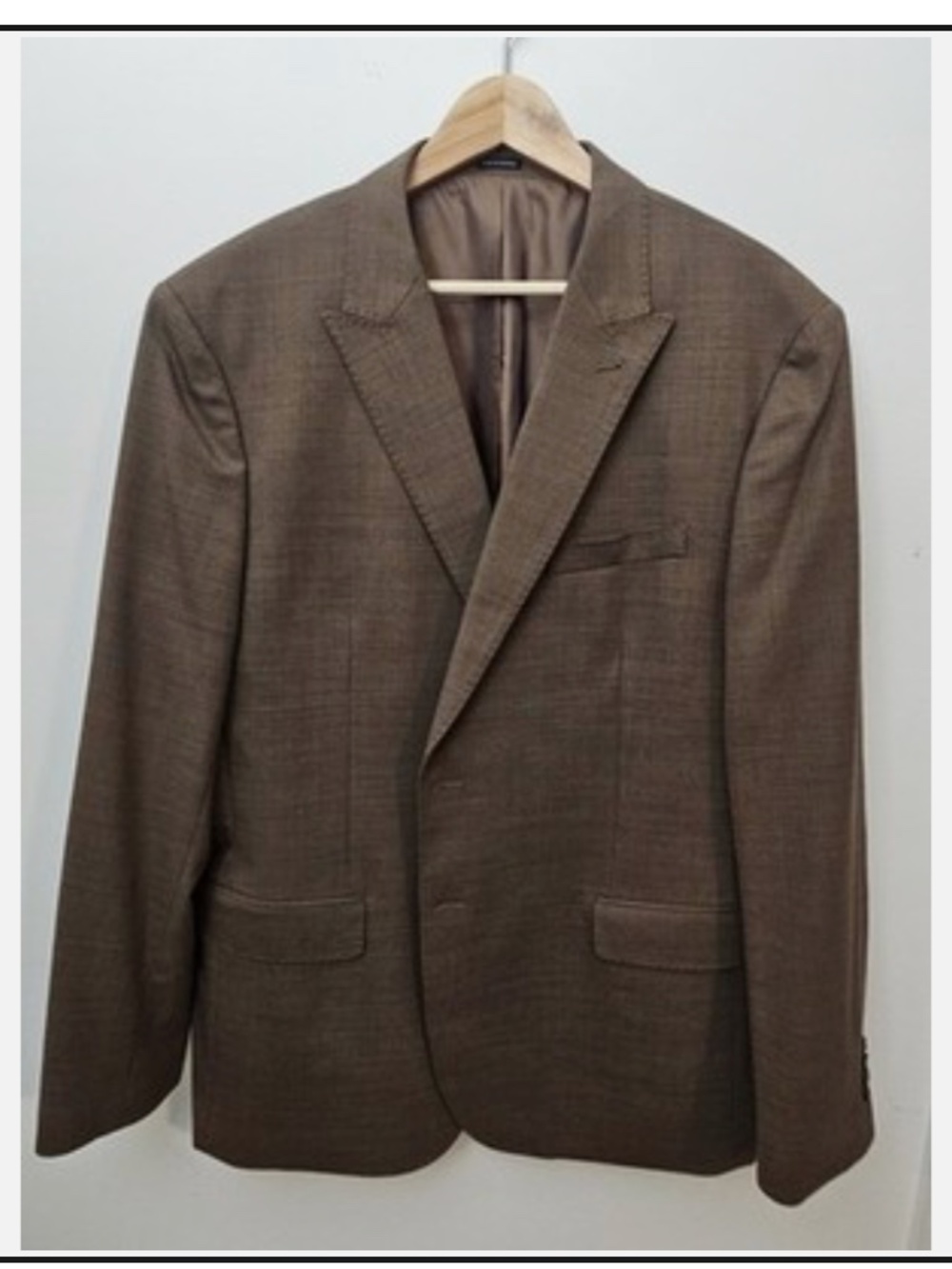 Joseph Abboud JOE Slim Fit Stretch Suit 46L 40x32 Brown Wool Blend